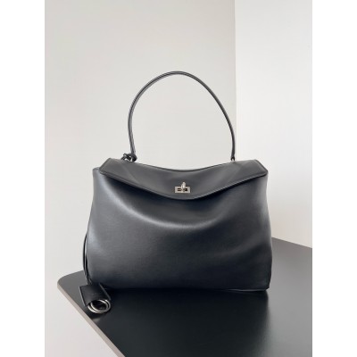 Balenciaga Rodeo Medium Bag in Noir Calfskin