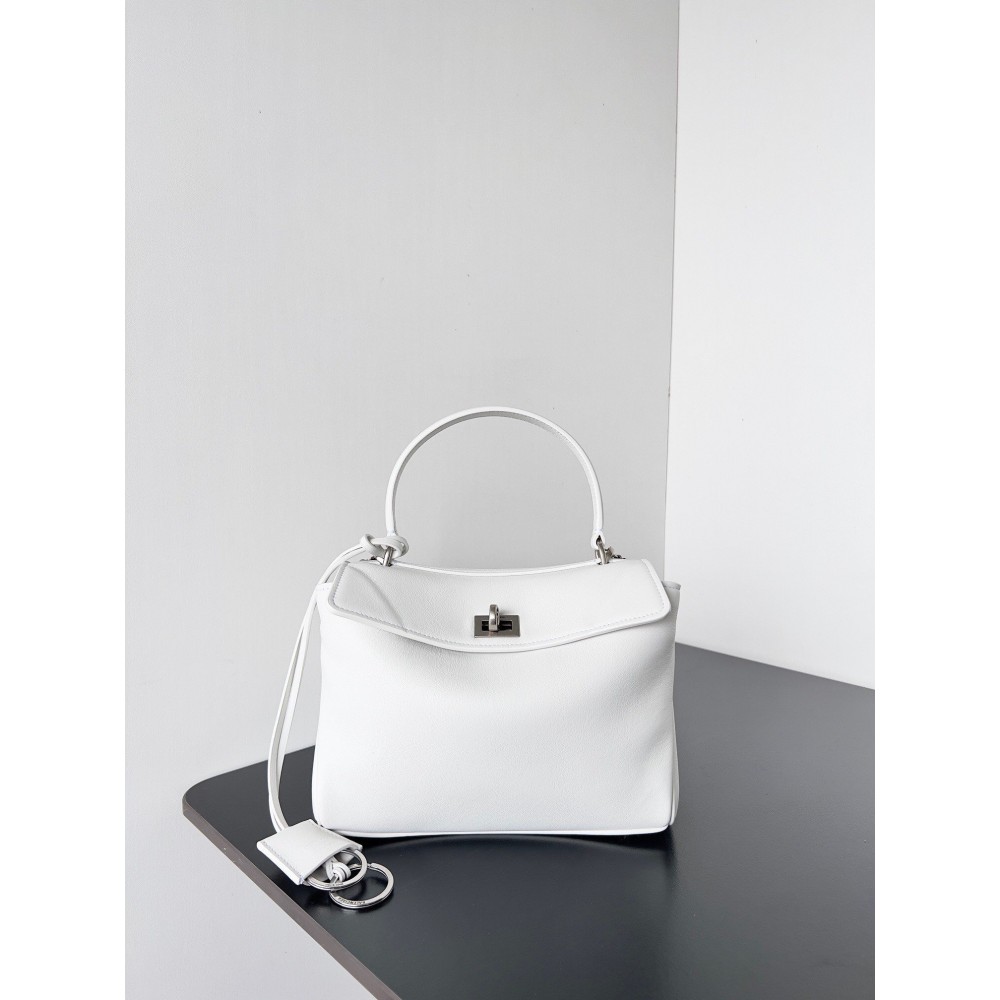 Balenciaga Rodeo Mini Bag in White Calfskin