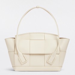 Bottega Veneta Arco Medium Bag In White Intrecciato Calfskin TDBS2026