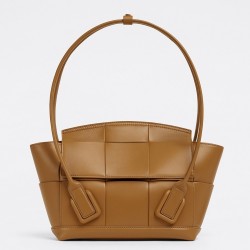 Bottega Veneta Arco Small Bag In Caramel Intrecciato Calfskin TDBS2028