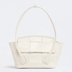 Bottega Veneta Arco Small Bag In White Intrecciato Leather TDBS2032