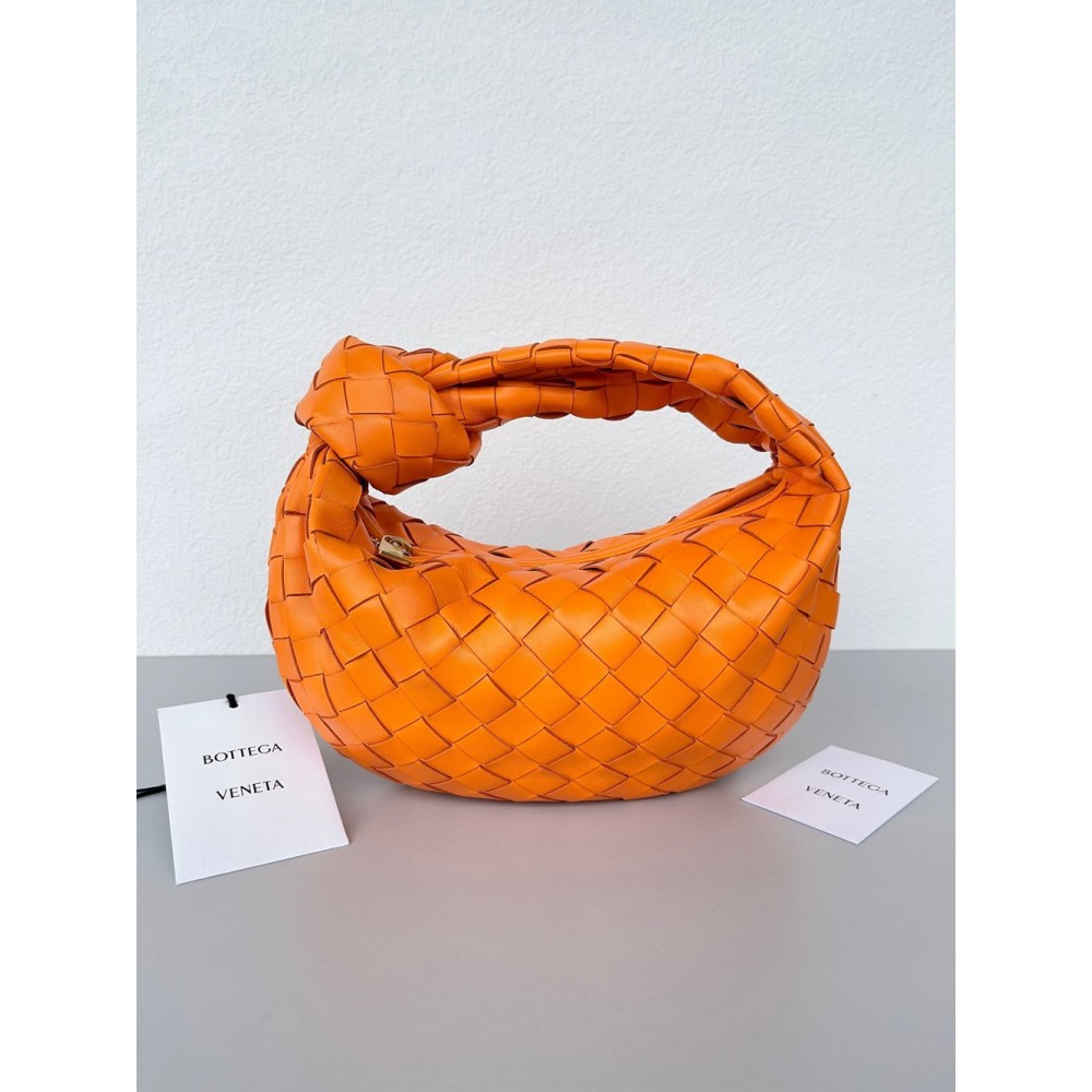 Bottega Veneta BV Jodie Mini Bag In Orange Intrecciato Lambskin TDBS2218