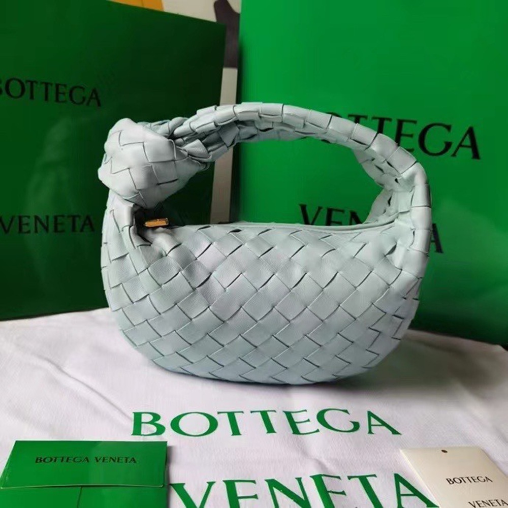 Bottega Veneta BV Jodie Mini Bag In Teal Washed Intrecciato Lambskin TDBS2223