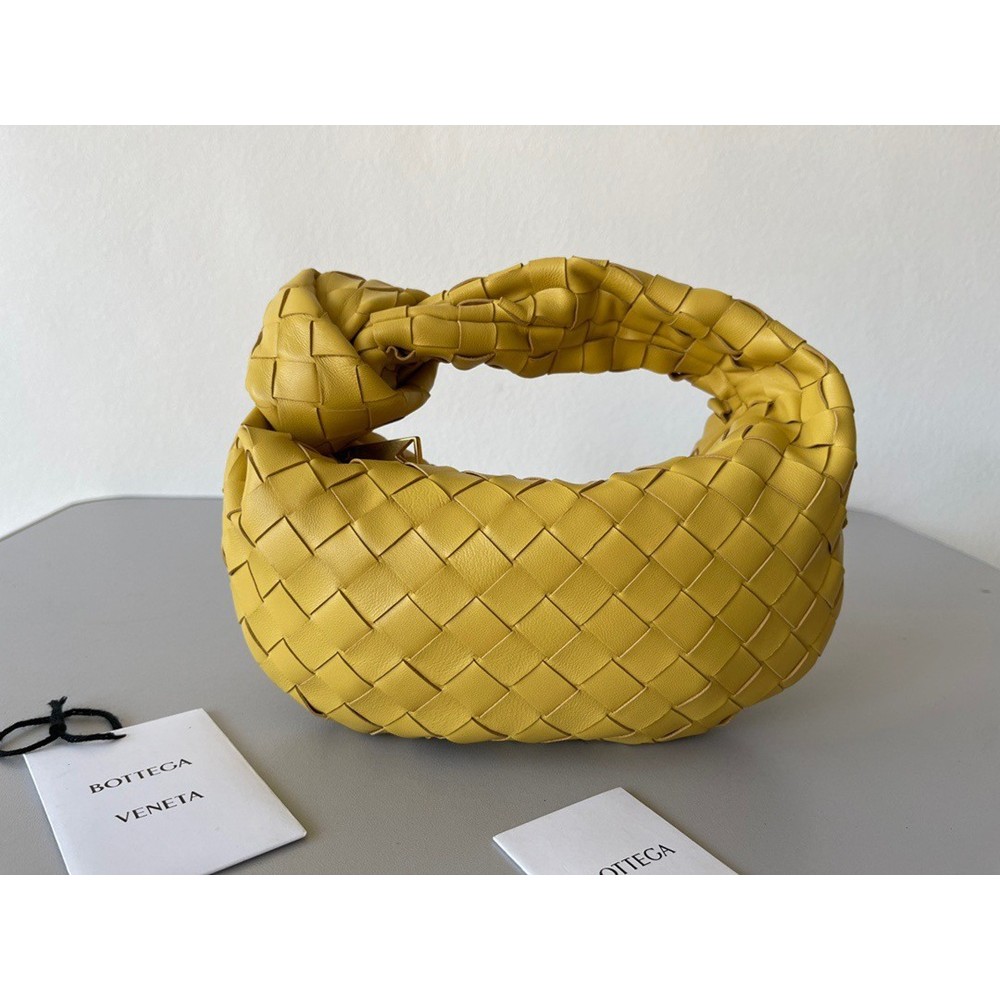 Bottega Veneta BV Jodie Mini Bag In Yellow Intrecciato Lambskin TDBS2227