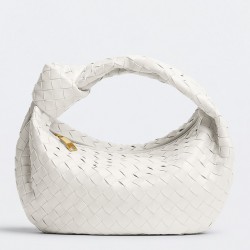 Bottega Veneta BV Jodie Teen Bag In White Intrecciato Leather TDBS2237