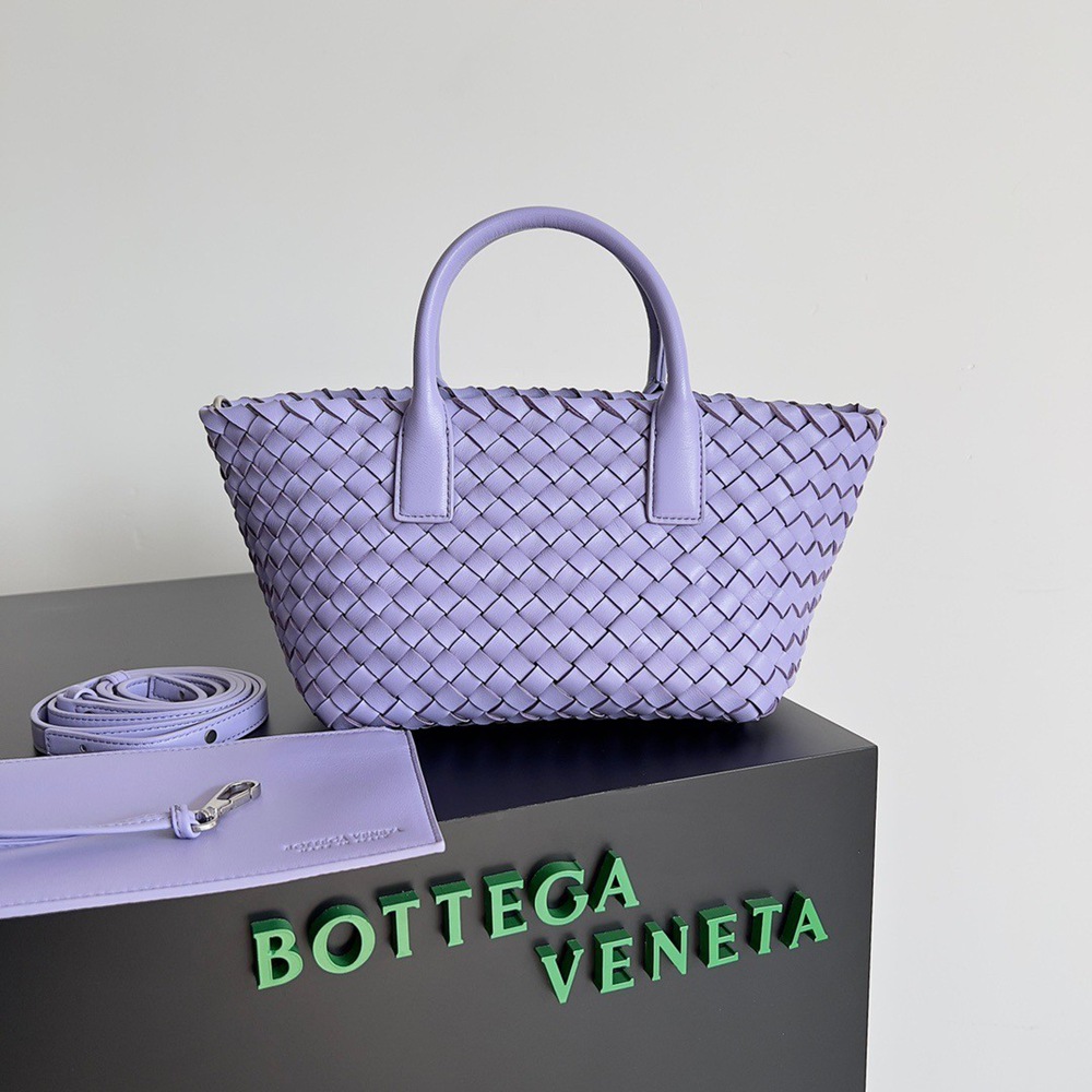 Bottega Veneta Cabat Mini Bag In Wisteria Intrecciato Lambskin TDBS2055