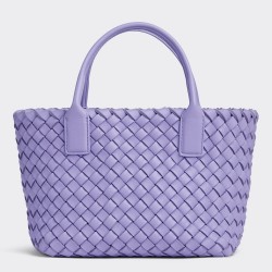 Bottega Veneta Cabat Mini Bag In Wisteria Intrecciato Lambskin TDBS2055