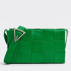 Bottega Veneta Cassett Bag In Parakeet Wrinkled Calfskin TDBS2094