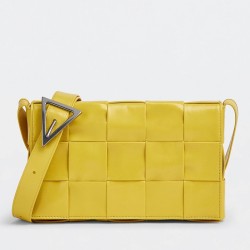 Bottega Veneta Cassett Bag In Yellow Wrinkled Calfskin TDBS2101