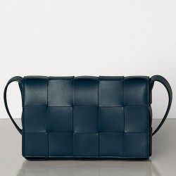 Bottega Veneta Cassette Bag In Dark Blue Lambskin TDBS2108