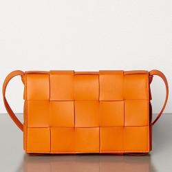 Bottega Veneta Cassette Bag In Orange Lambskin TDBS2111