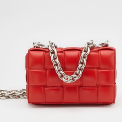 Bottega Veneta Chain Cassette Bag In Red Calfskin TDBS2178