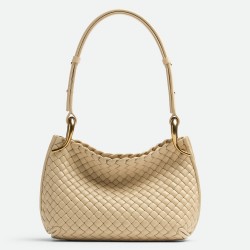 Bottega Veneta Clicker Small Bag in Porridge Intrecciato Lambskin TDBS2160