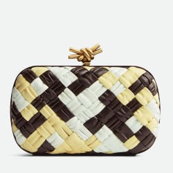 Bottega Veneta Knot Minaudiere Clutch In Multicolour Intrecciato Lambskin TDBS2263