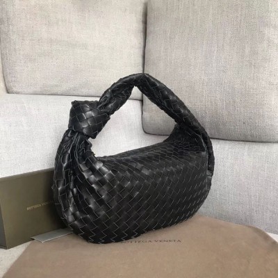 Bottega Veneta Large BV Jodie Bag In Black Woven Leather TDBS2238