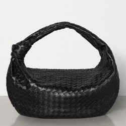 Bottega Veneta Large BV Jodie Bag In Black Woven Leather TDBS2238