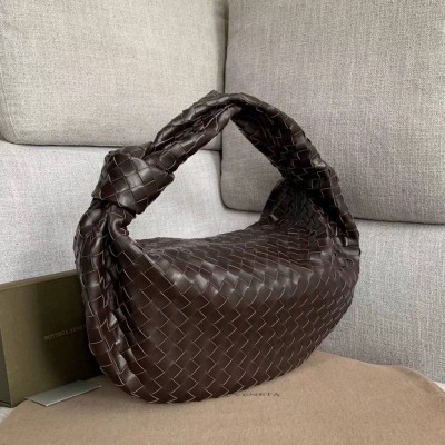 Bottega Veneta Large BV Jodie Bag In Fondente Woven Leather TDBS2239