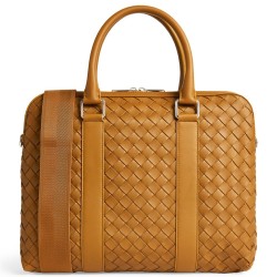 Bottega Veneta Large Briefcase In Brown Intrecciato Calfskin TDBS2076