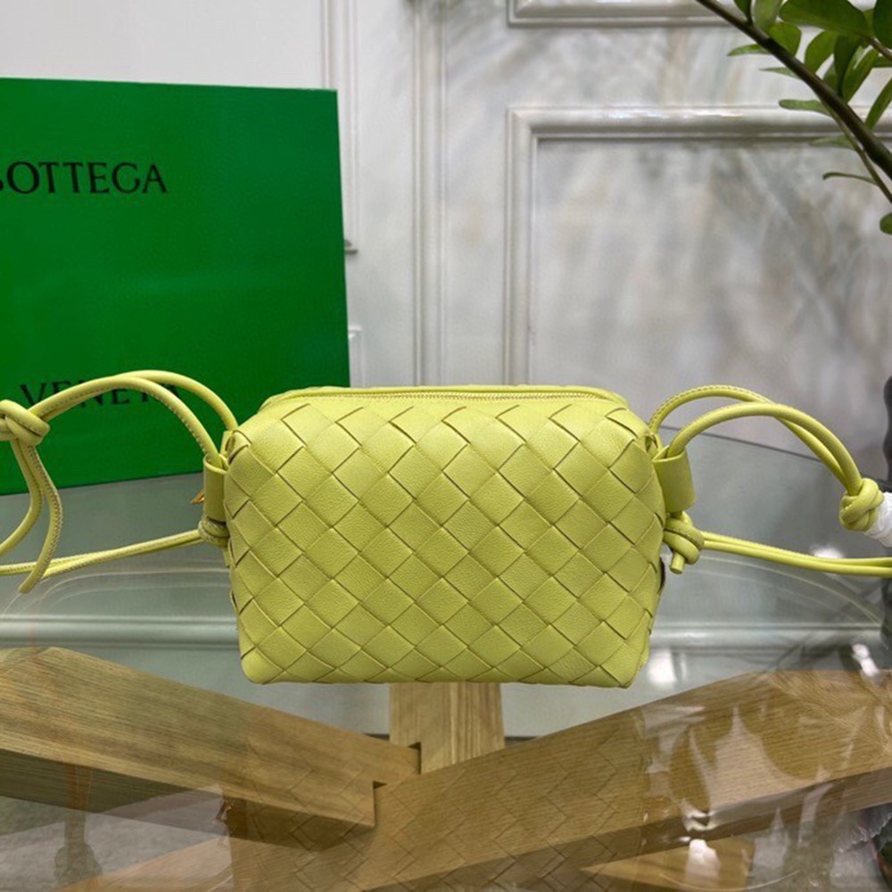 Bottega Veneta Loop Mini Bag In Kiwi Intrecciato Lambskin TDBS2267