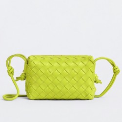 Bottega Veneta Loop Mini Bag In Kiwi Intrecciato Lambskin TDBS2267