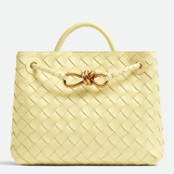 Bottega Veneta Medium Andiamo Bag In Ice Cream Intrecciato Lambskin TDBS2012