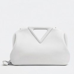 Bottega Veneta Medium Point Top Handle Bag In White Leather TDBS2300