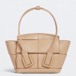 Bottega Veneta Mini Arco Bag In Beige Intrecciato Calfskin TDBS2033