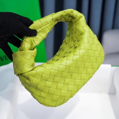 Bottega Veneta Mini BV Jodie Bag In Kiwi Woven Leather TDBS2247