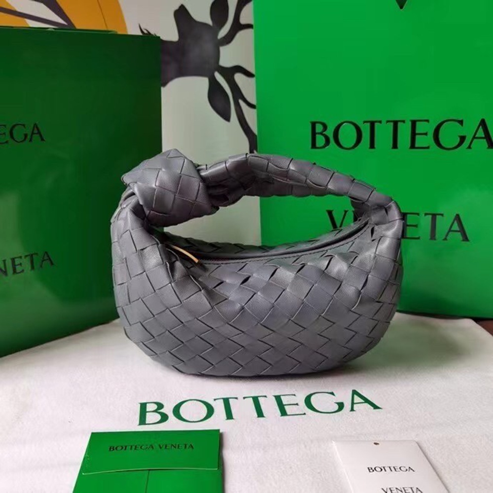 Bottega Veneta Mini BV Jodie Bag In Thunder Woven Leather TDBS2255