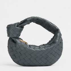 Bottega Veneta Mini BV Jodie Bag In Thunder Woven Leather TDBS2255