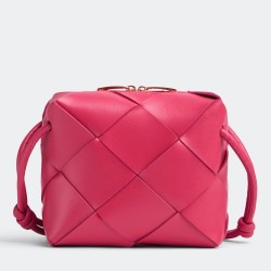 Bottega Veneta Mini Cassette Camera Bag In Cranberry Lambskin TDBS2187