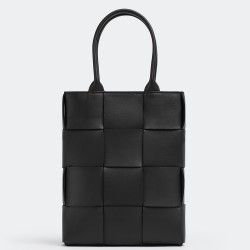 Bottega Veneta Mini Cassette Tote Bag In Black Lambskin TDBS2391