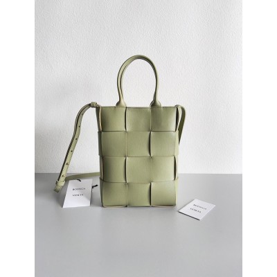 Bottega Veneta Mini Cassette Tote Bag In Travertine Lambskin TDBS2392