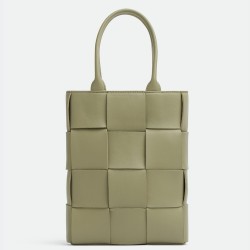 Bottega Veneta Mini Cassette Tote Bag In Travertine Lambskin TDBS2392