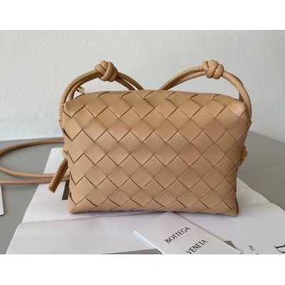 Bottega Veneta Mini Loop Bag In Beige Intrecciato Lambskin TDBS2271