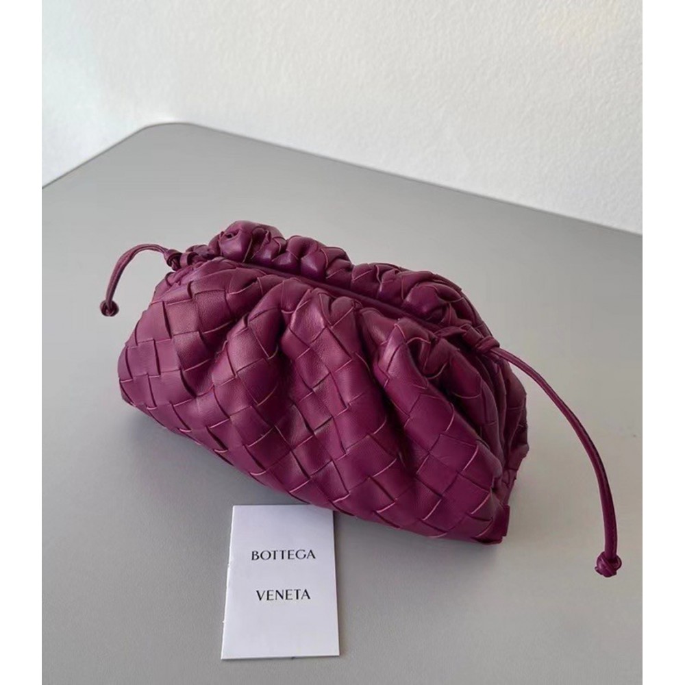 Bottega Veneta Mini Pouch In Cinnabar Intrecciato Lambskin TDBS2321