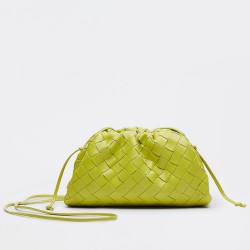 Bottega Veneta Mini Pouch In Kiwi Intrecciato Lambskin TDBS2324