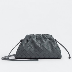 Bottega Veneta Mini Pouch In Thunder Intrecciato Lambskin TDBS2327