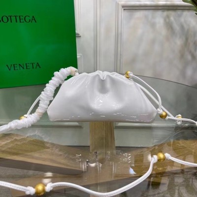 Bottega Veneta Mini Pouch In White Patent Leather TDBS2329