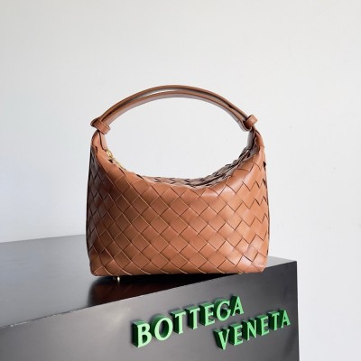 Bottega Veneta Mini Wallace Bag in Brown Intrecciato Calfskin TDBS2399