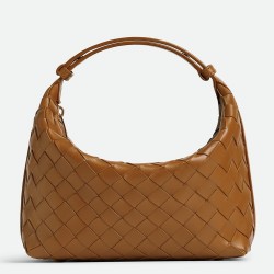 Bottega Veneta Mini Wallace Bag in Brown Intrecciato Calfskin TDBS2399