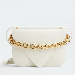 Bottega Veneta Mount Medium Envelope Bag In White Calfskin TDBS2286