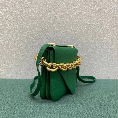 Bottega Veneta Mount Small Bag In Green Leather TDBS2289