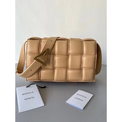 Bottega Veneta Padded Cassette Bag In Almond Lambskin TDBS2120