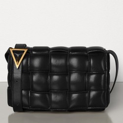 Bottega Veneta Padded Cassette Bag In Black Calfskin TDBS2122