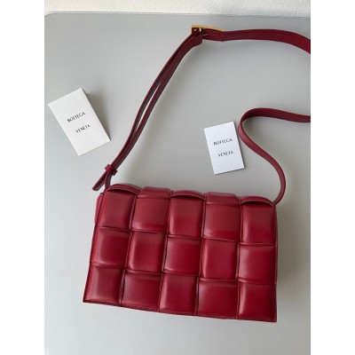 Bottega Veneta Padded Cassette Bag In Dard Red Lambskin TDBS2126