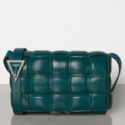 Bottega Veneta Padded Cassette Bag In Green Calfskin TDBS2129