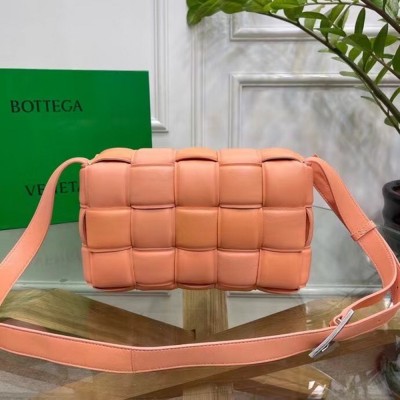 Bottega Veneta Padded Cassette Bag In Peachy Calfskin TDBS2136