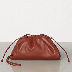 Bottega Veneta Pouch Mini Bag In Rust Calfskin TDBS2333