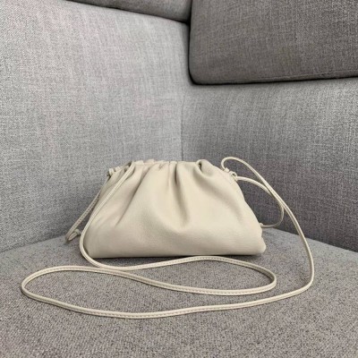 Bottega Veneta Pouch Mini Bag In White Calfskin TDBS2334